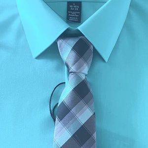 Teal Dress Shirt and Tie Set Size L